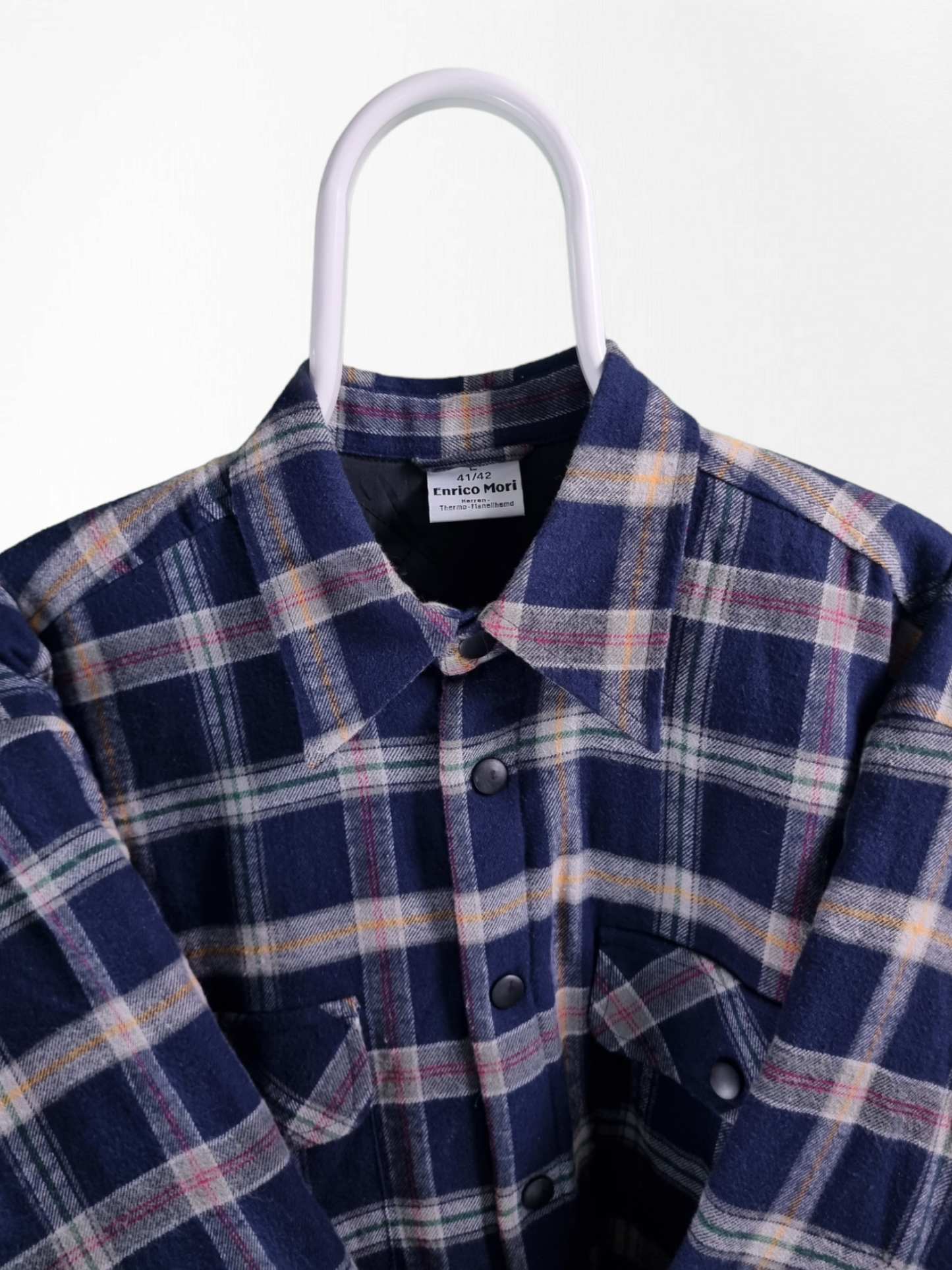 Vintage padded check shirt maat L