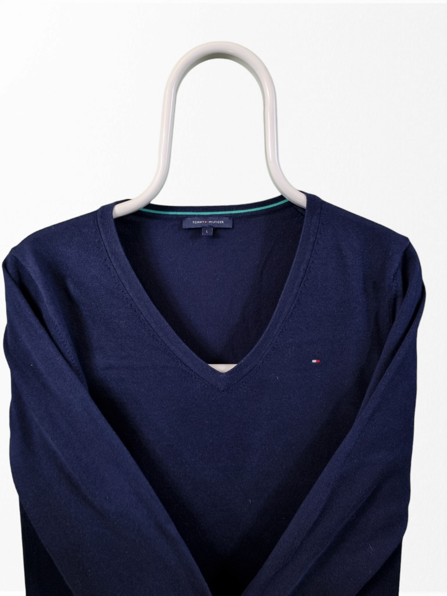 Tommy hilfiger merino wool v-neck trui maat L