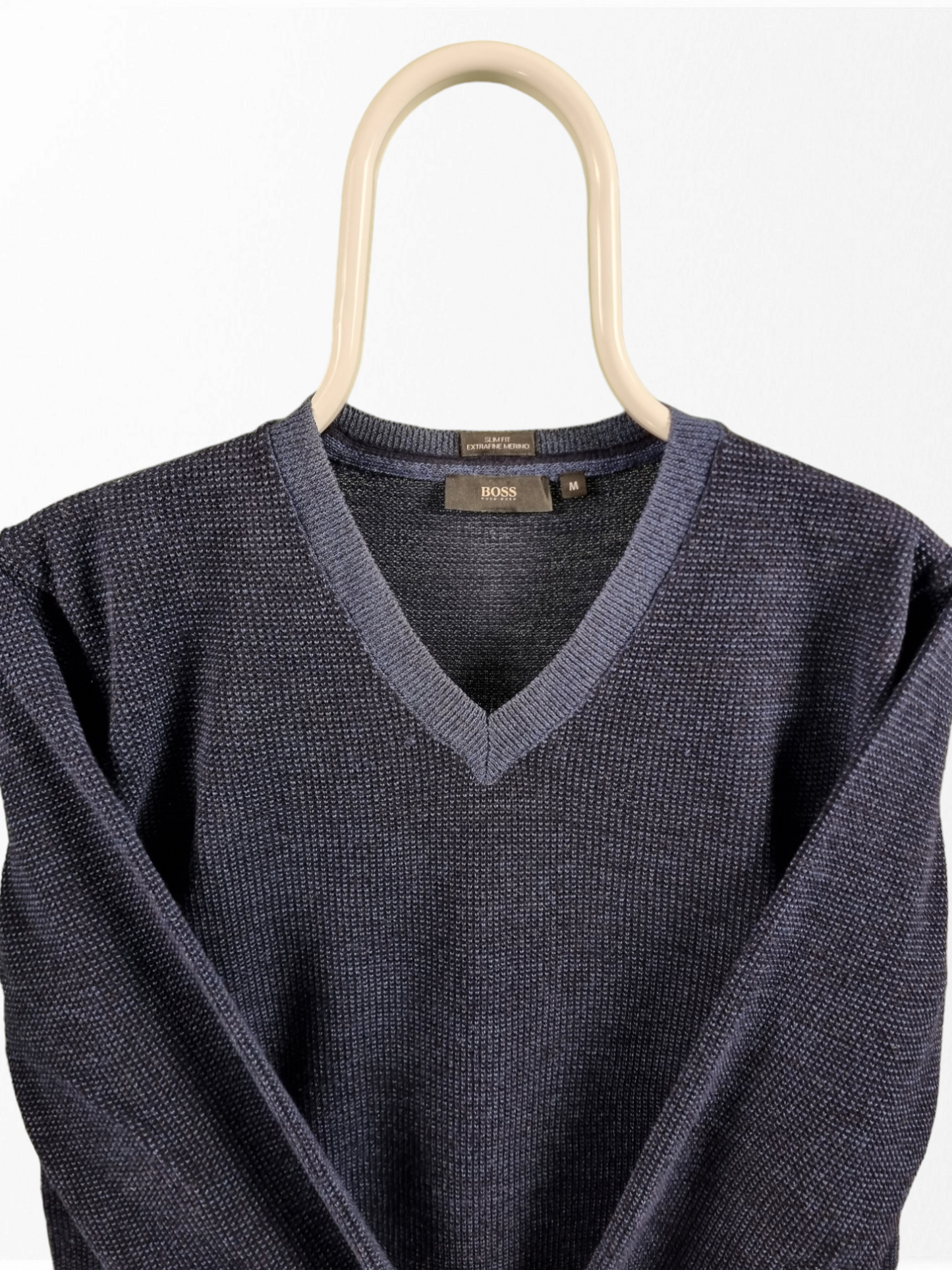 Hugo Boss V-Neck Trui Heren | Blauw | Maat S