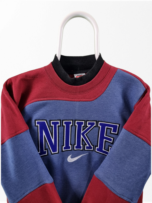 Nike 90s double collar rework sweater maat S