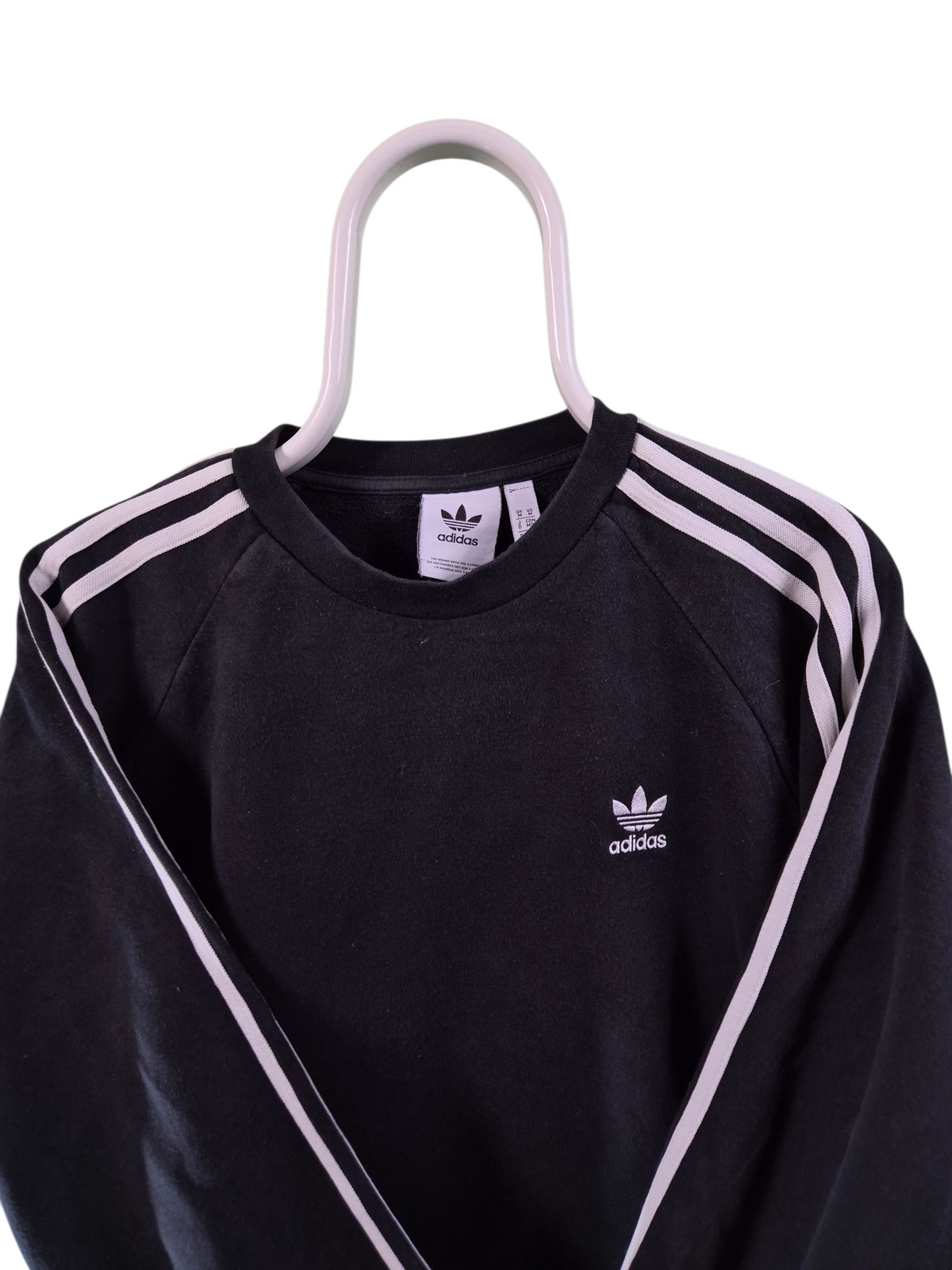 Adidas 3-Stripes Sweater Heren | Zwart | Maat M