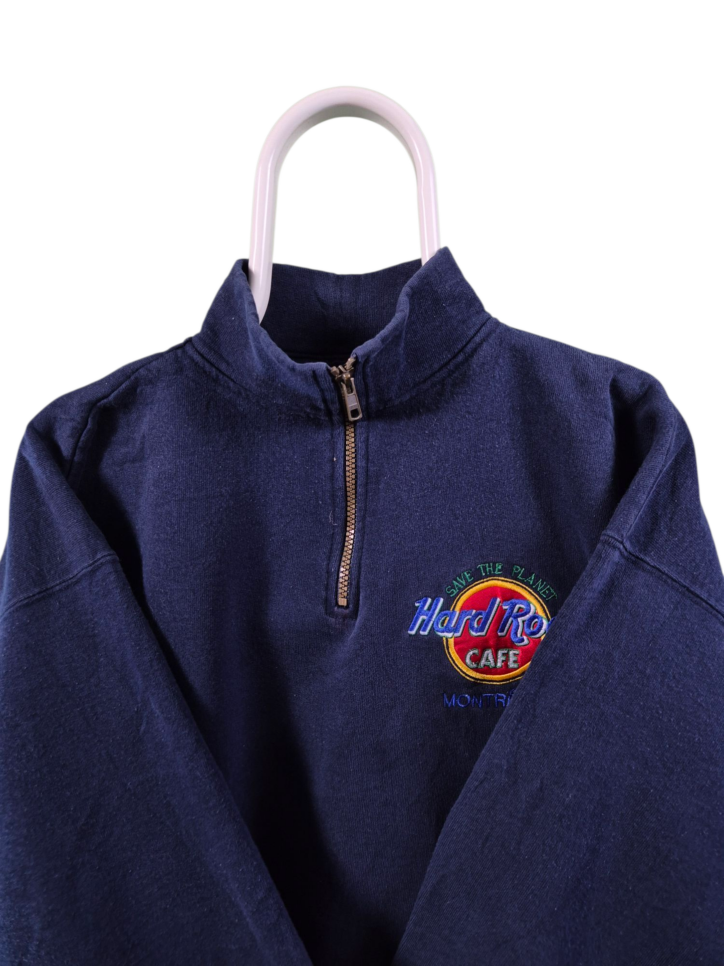 Hard Rock Cafe quarter zip sweater maat L