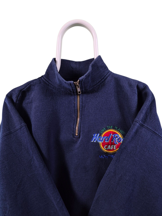 Hard Rock Cafe quarter zip sweater maat L