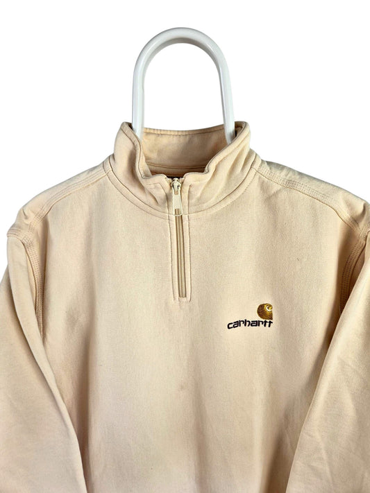 Carhartt Quarter Zip Sweater Heren | Creme | Maat S