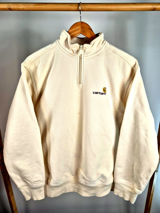 Carhartt Quarter Zip Sweater Heren | Creme | Maat S