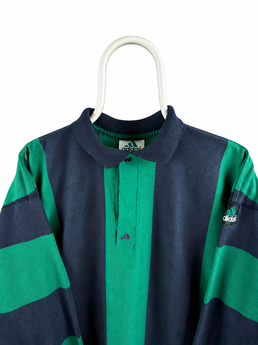 Adidas 80s striped polo maat XL