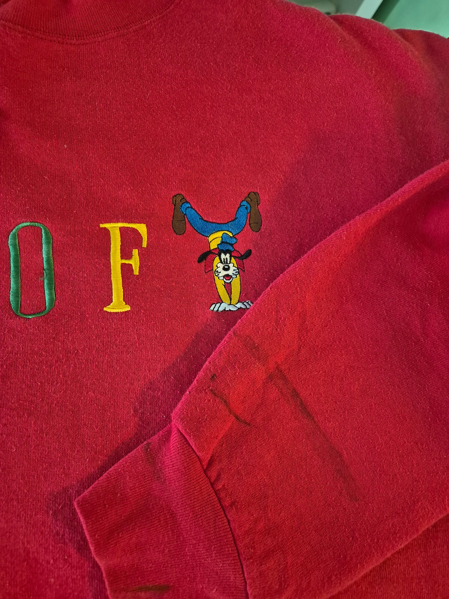 Disney 90s Goofy Oversized Sweatshirt Dames | Rood | Maat L