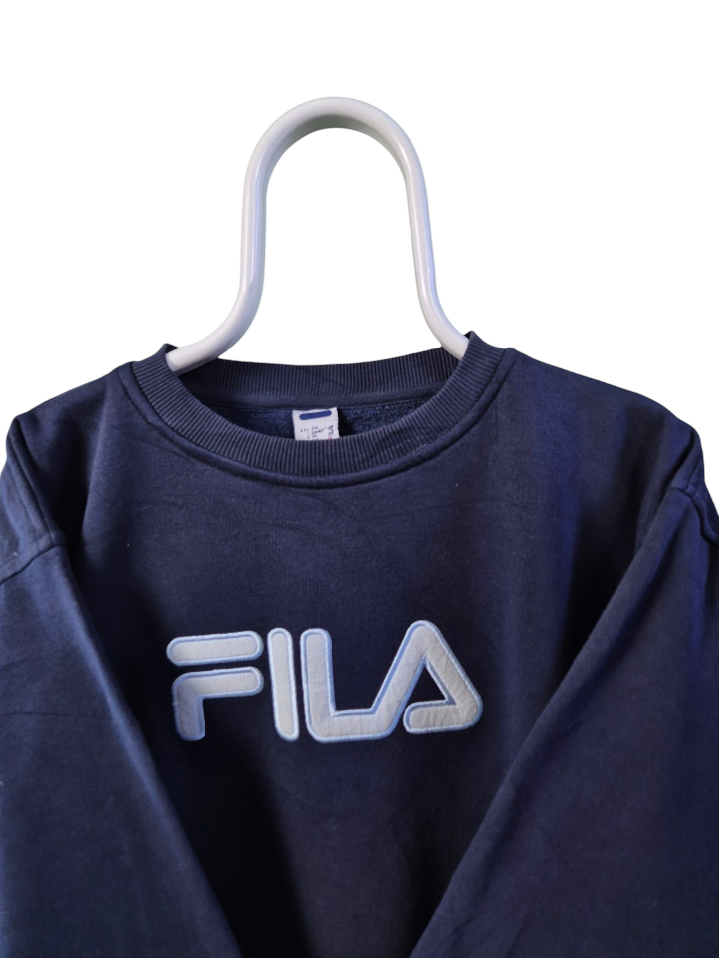 FILA Front Logo Sweater Heren | Blauw | Maat XXL