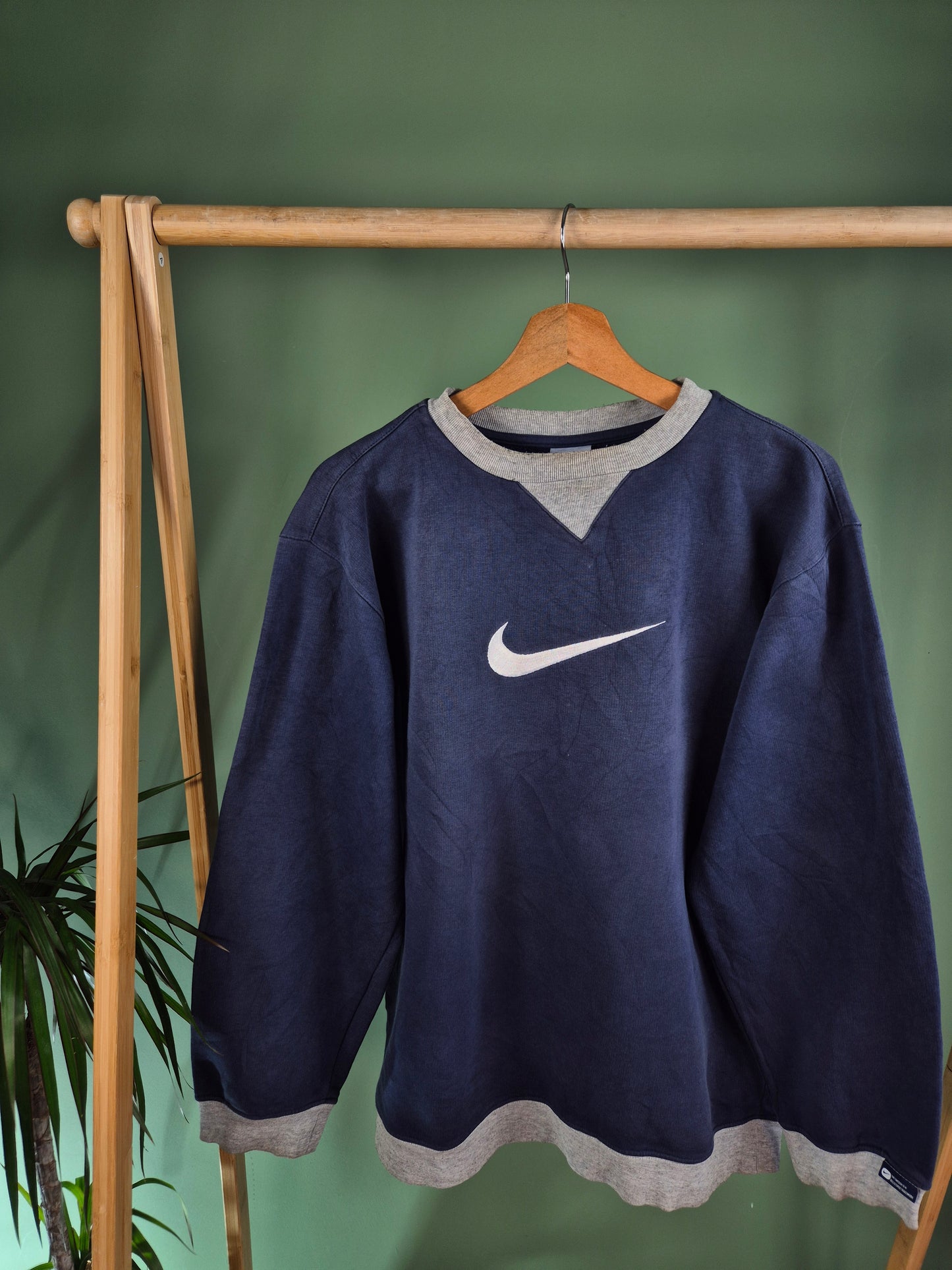 Nike Swoosh Sweater Dames | Blauw | Maat L