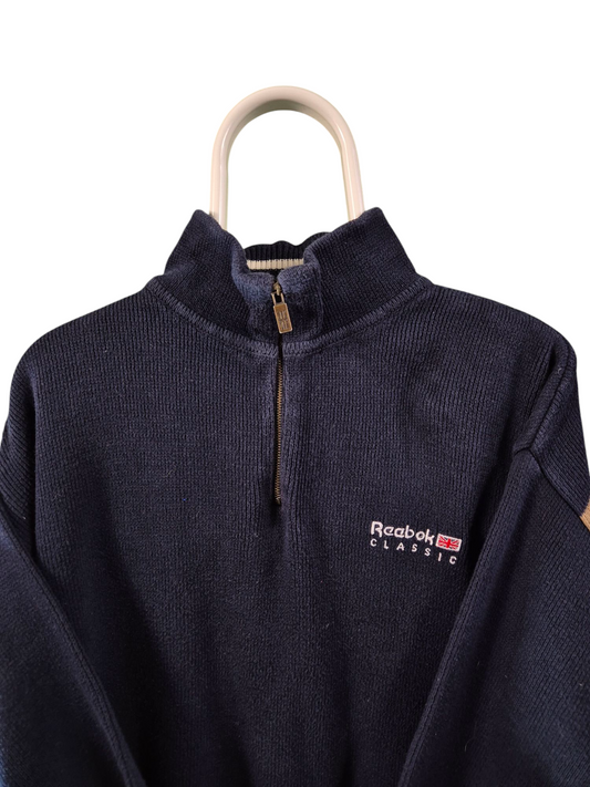Reebok Quarter Zip Sweater Heren | Blauw | Maat XXL