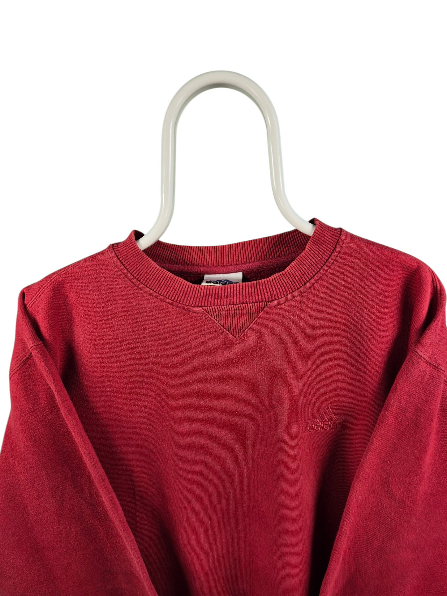 Adidas 90s Chest Logo Sweater Heren | Rood | Maat L