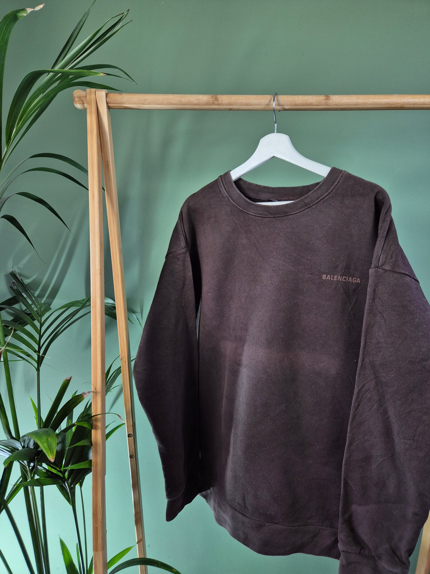Balenciaga back text sweater maat XL