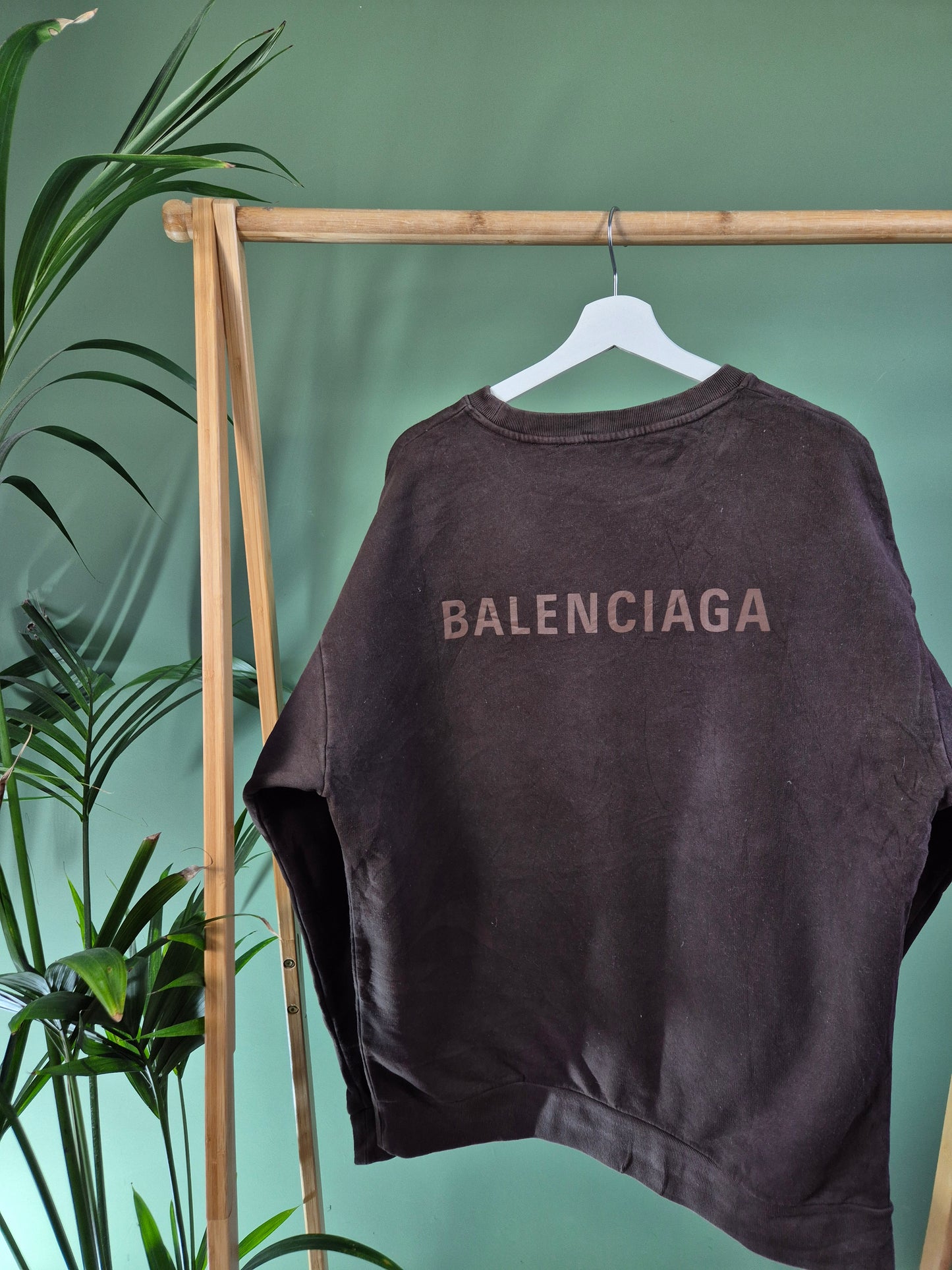 Balenciaga back text sweater maat XL
