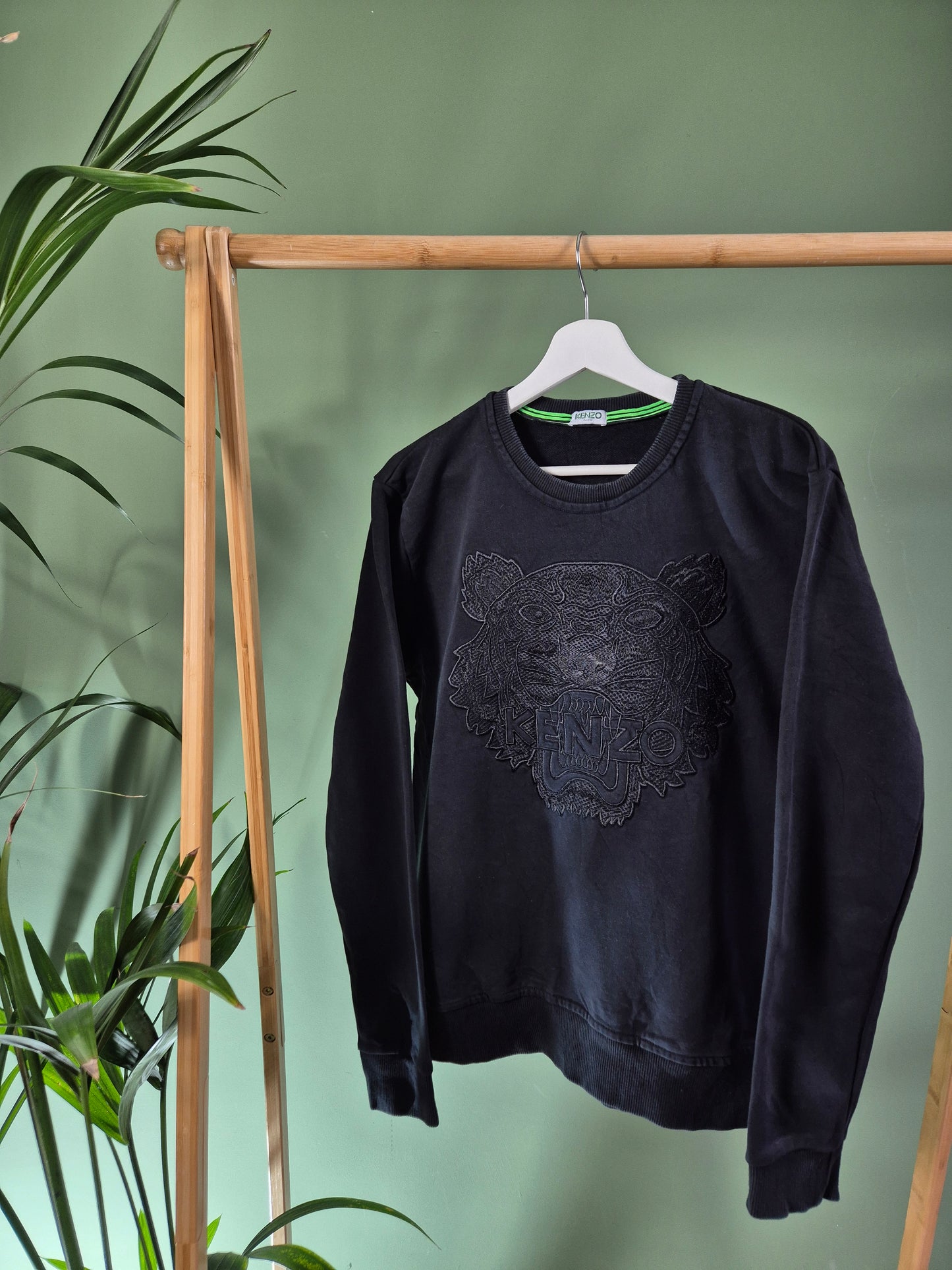 KENZO front tiger print sweater maat XL