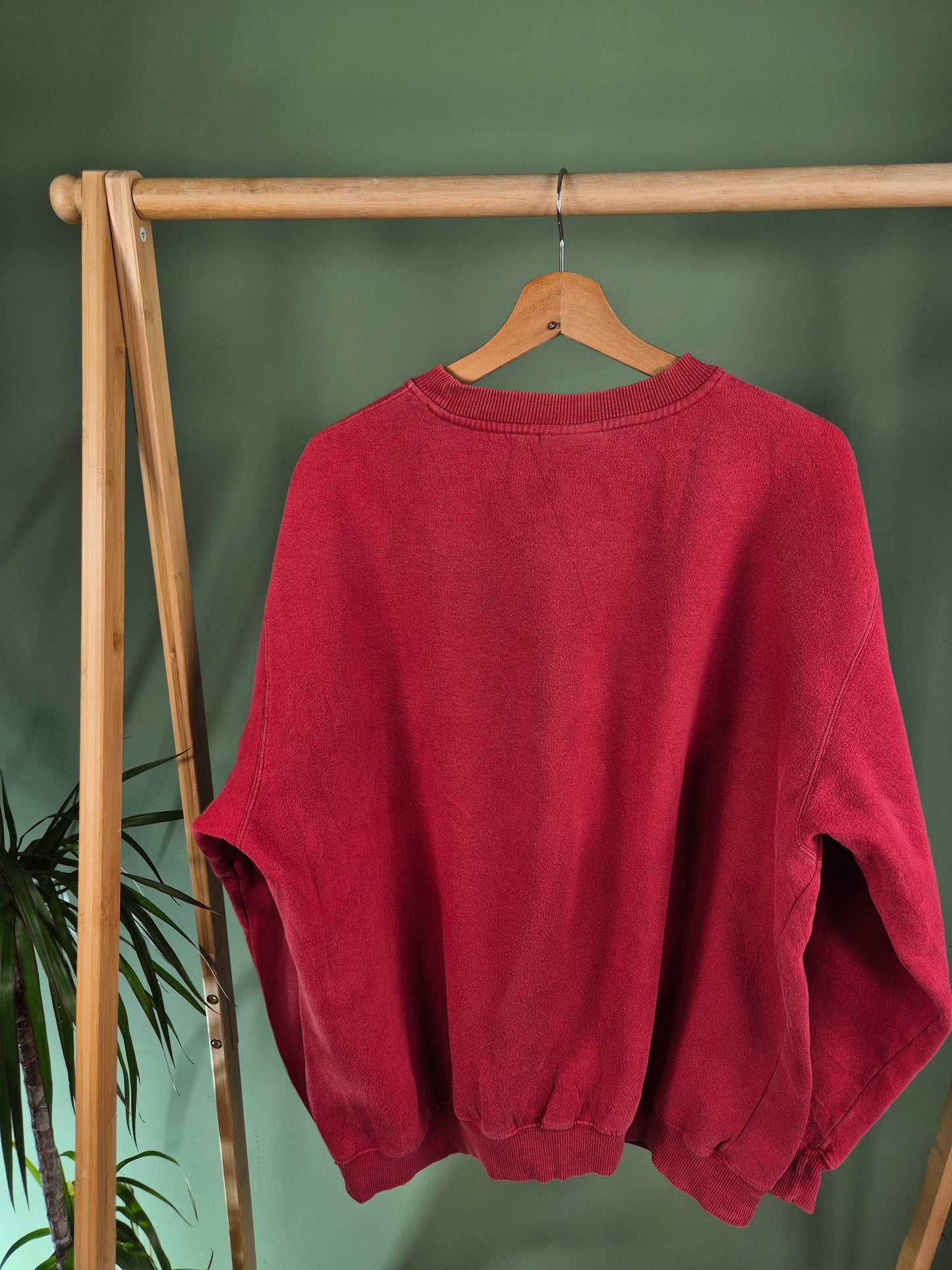 Adidas 90s Chest Logo Sweater Heren | Rood | Maat L