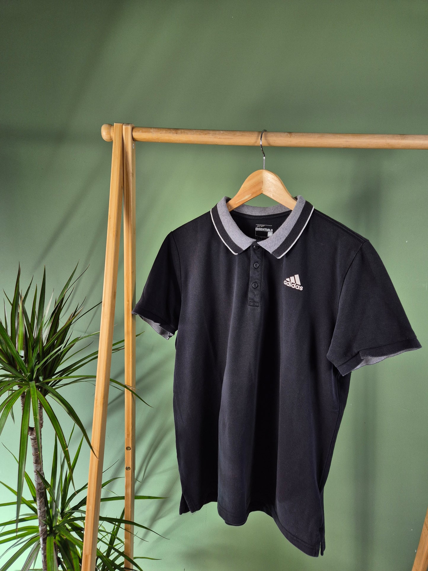 Adidas Polo Heren | Zwart | L