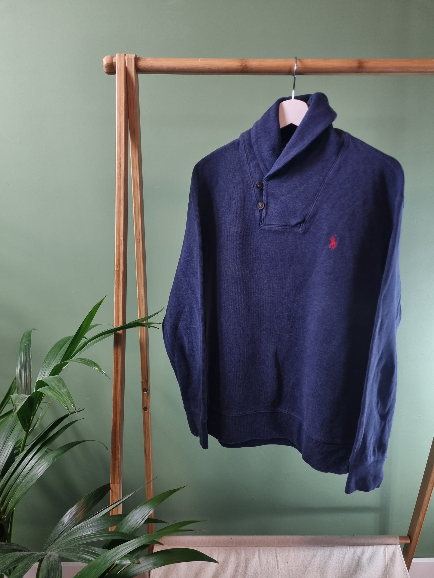 Ralph Lauren sjaalkraag sweater maat L