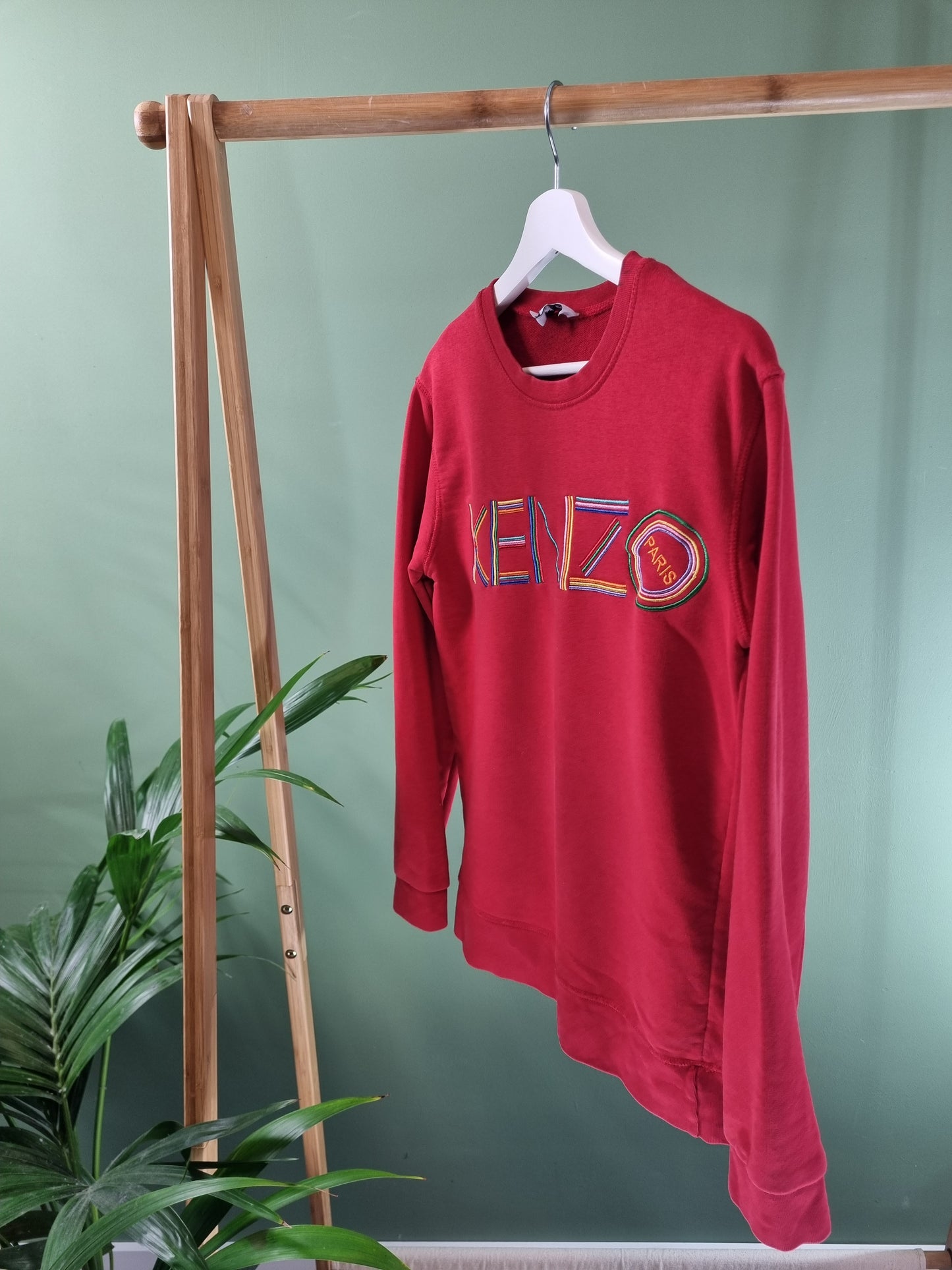 Kenzo embroidered text sweater maat M