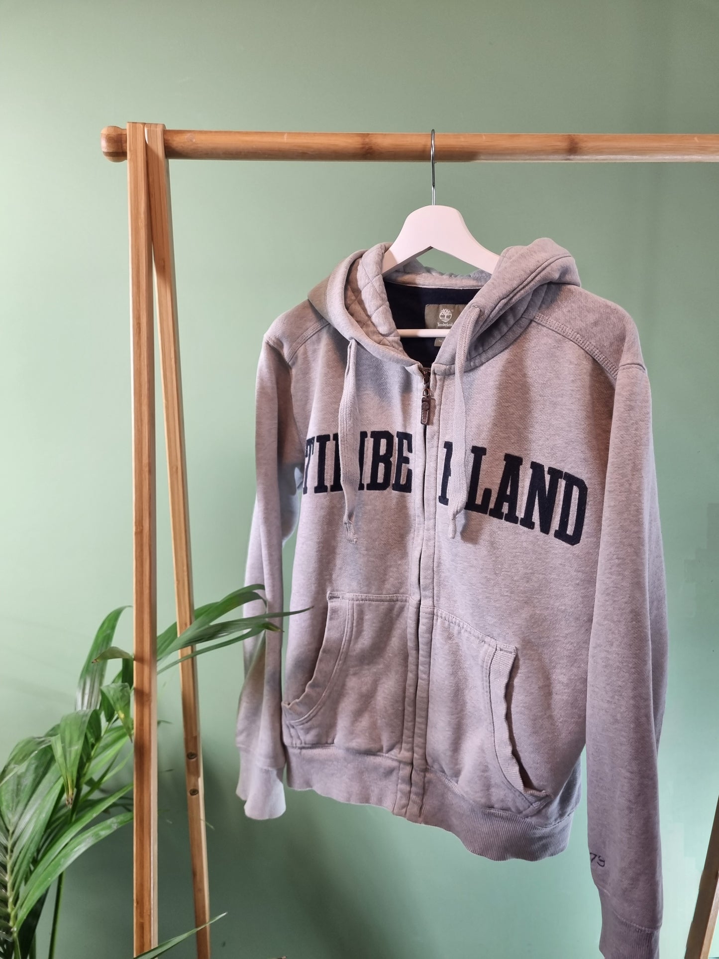Timberland embroidered text hoodie met rits S