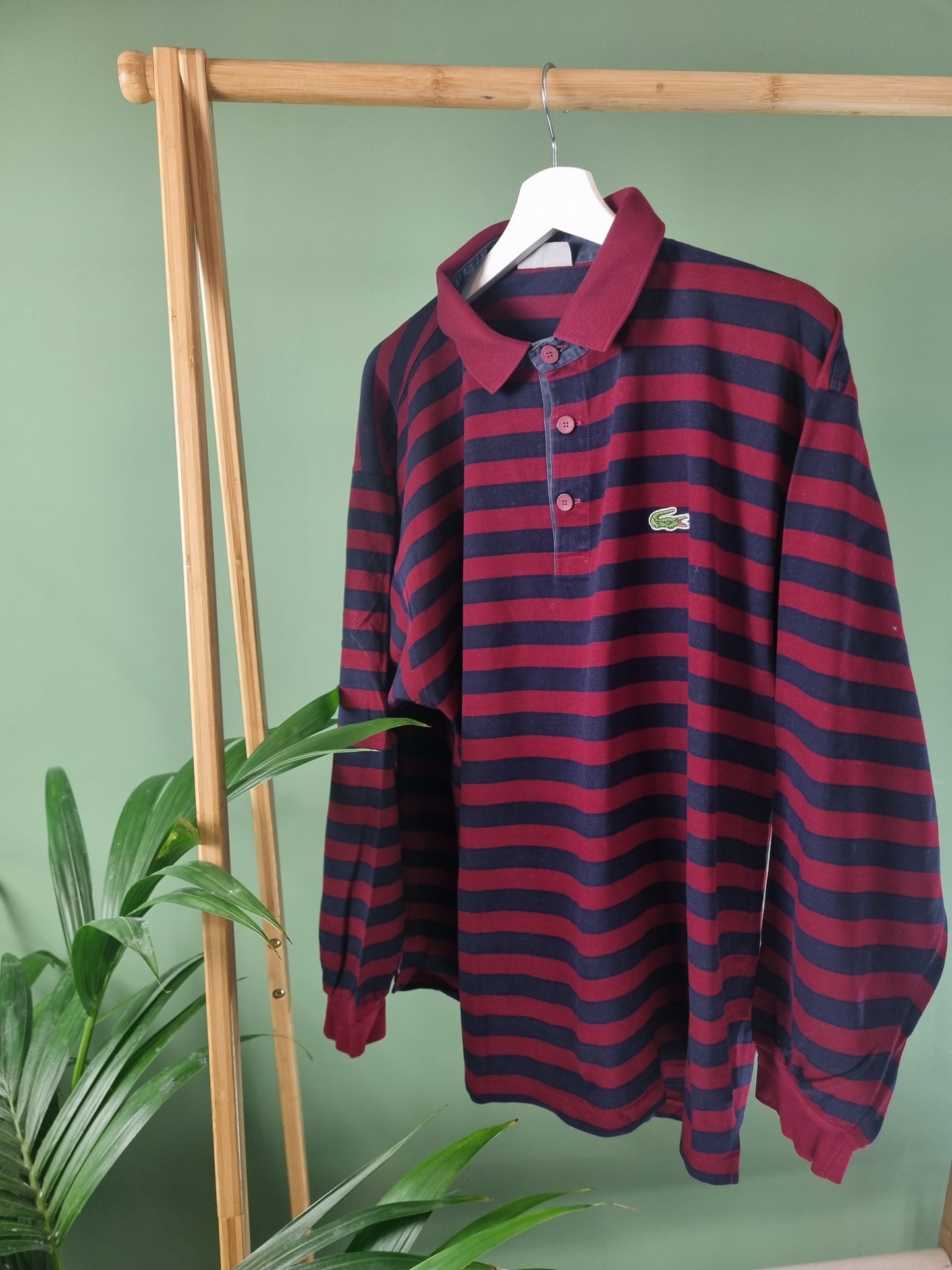 Lacoste striped polo maat XL