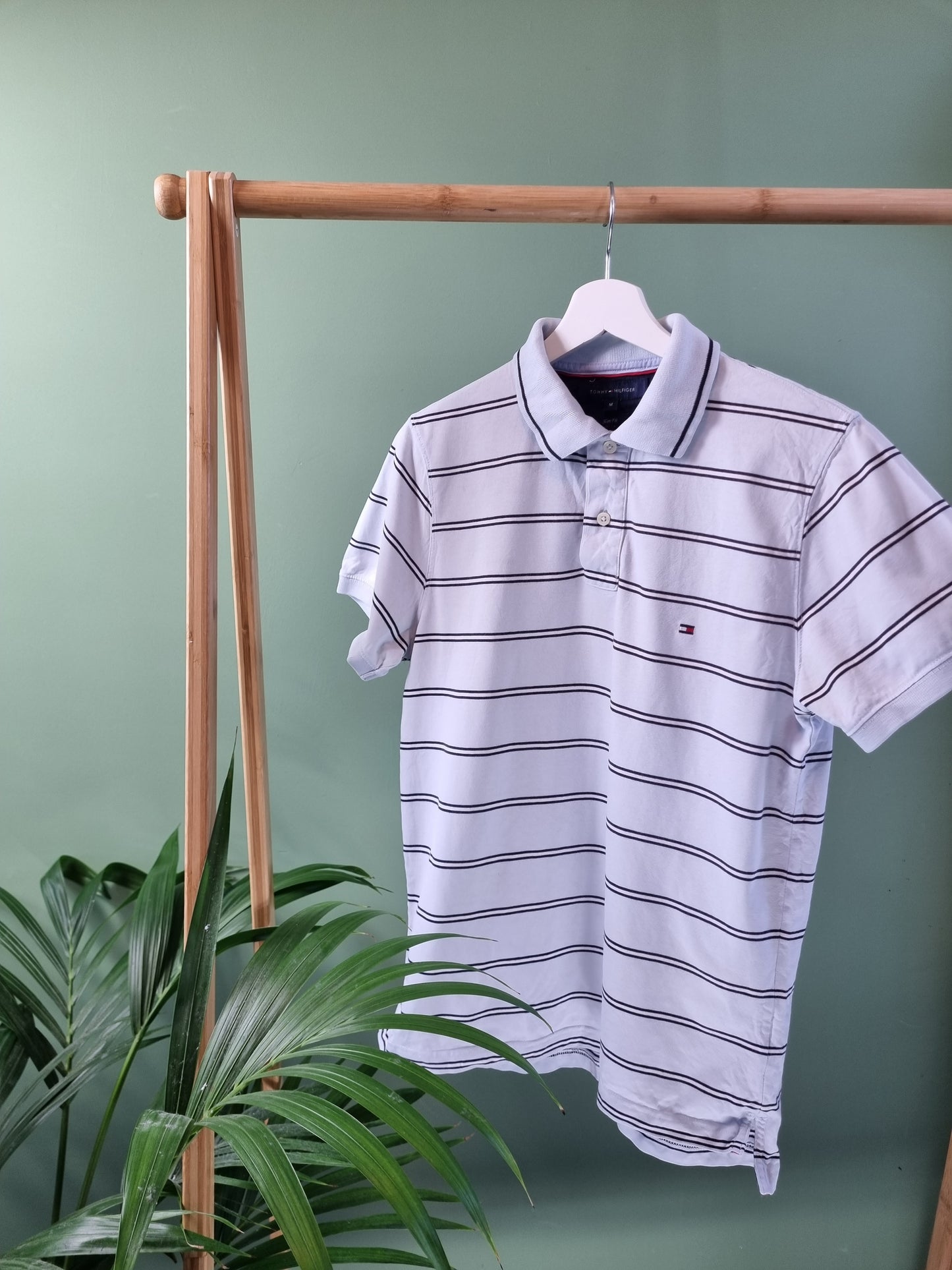 Tommy Hilfiger stripe polo maat M