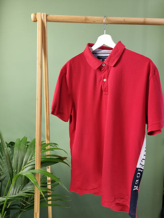 Tommy Hilfiger side tape polo maat XL