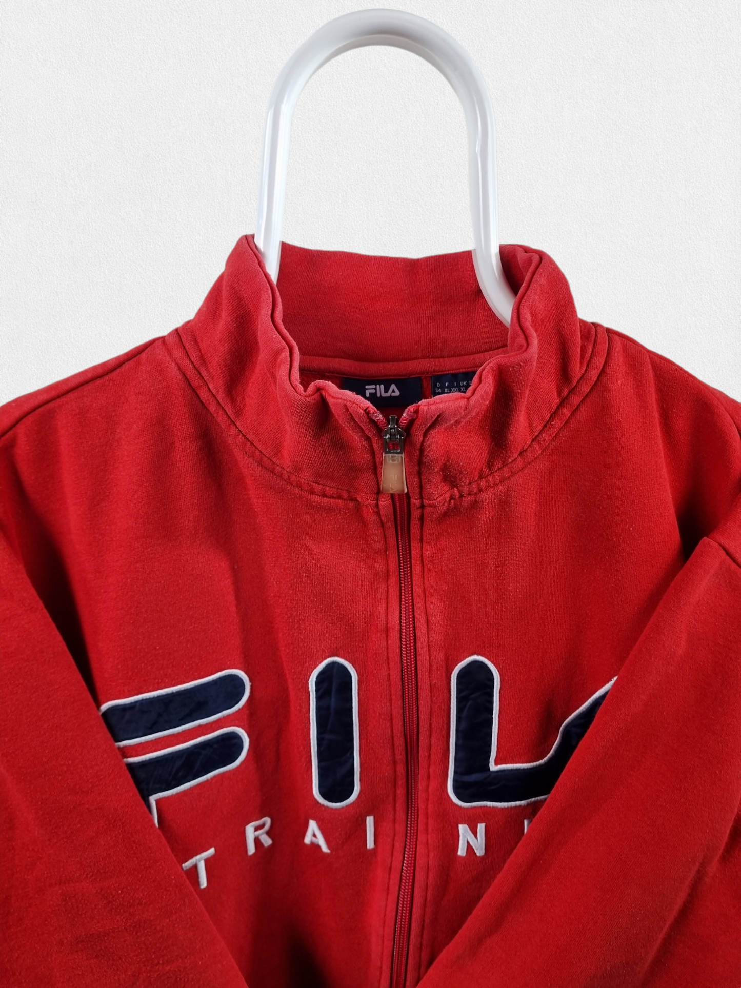 Fila embroidered text zipper maat XL