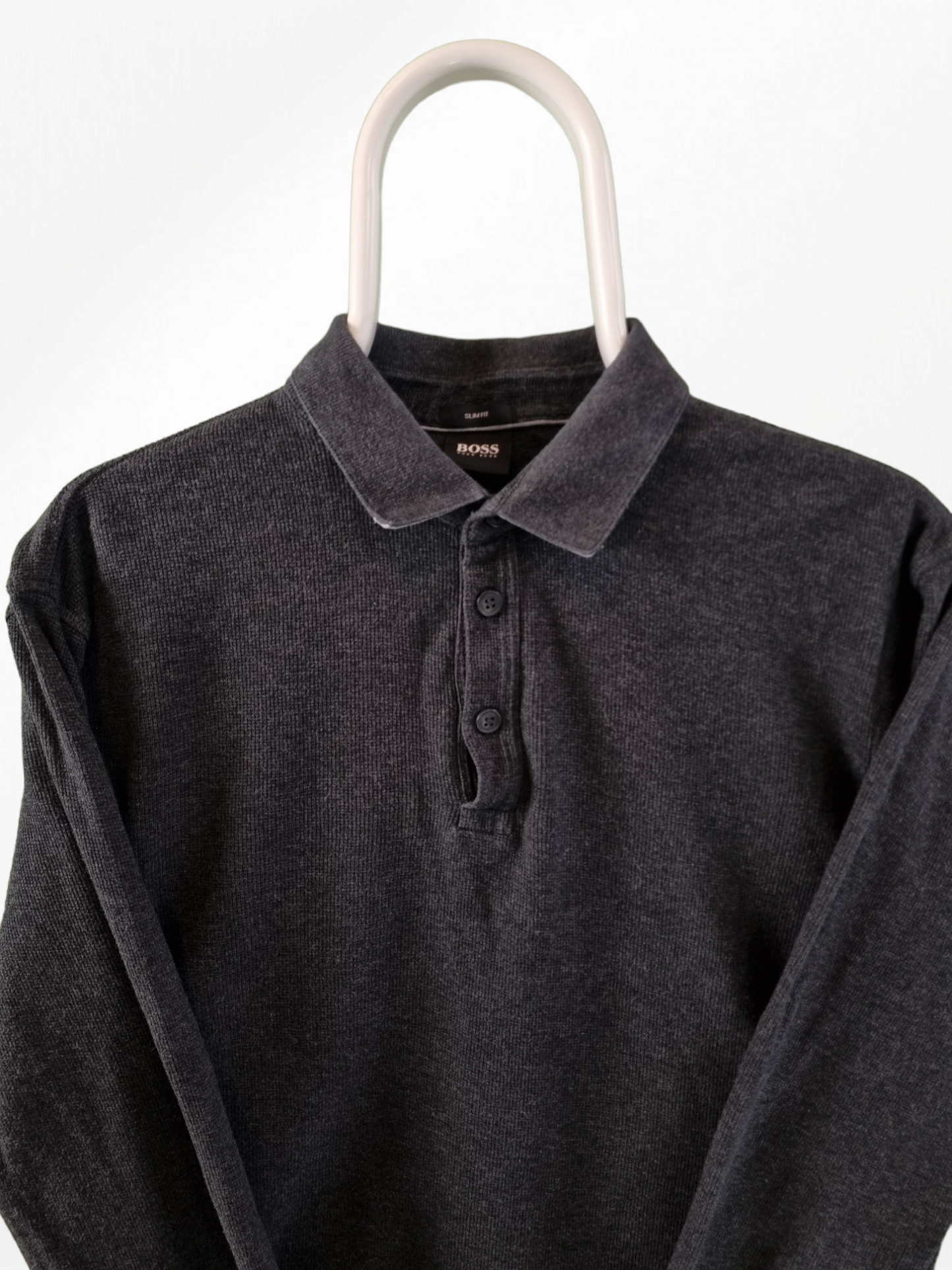 Hugo Boss Long sleeve slim fit polo maat M