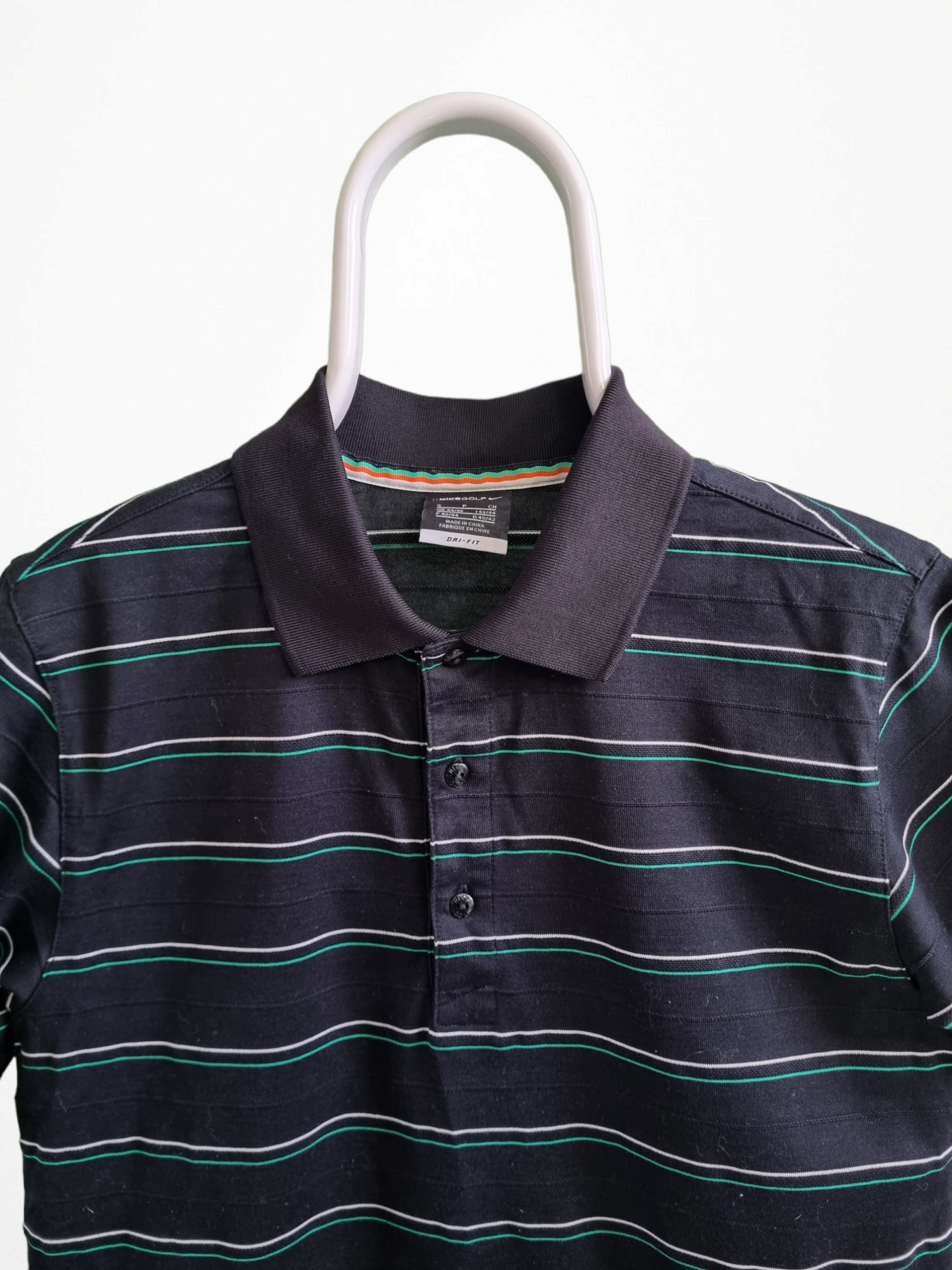 Nike stripe polo maat S