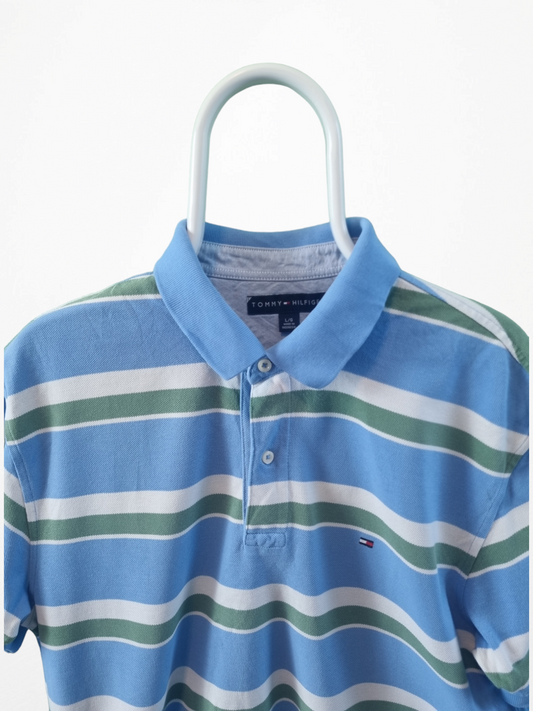 Tommy Hilfiger stripe polo maat L
